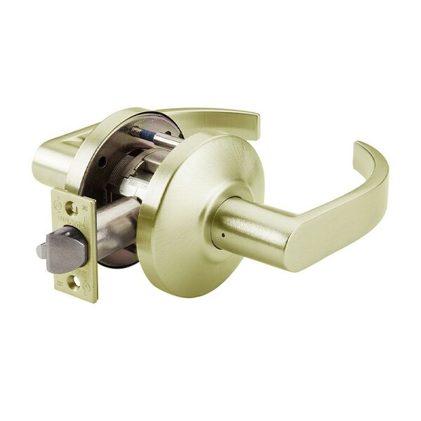 Privacy Bedroom or Bath Function, LC Lever, C Rose, 606 Satin Brass Finish